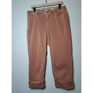 J.Jill Mauve Pink Women's Capris Roll up High Rise Size 16 J 71